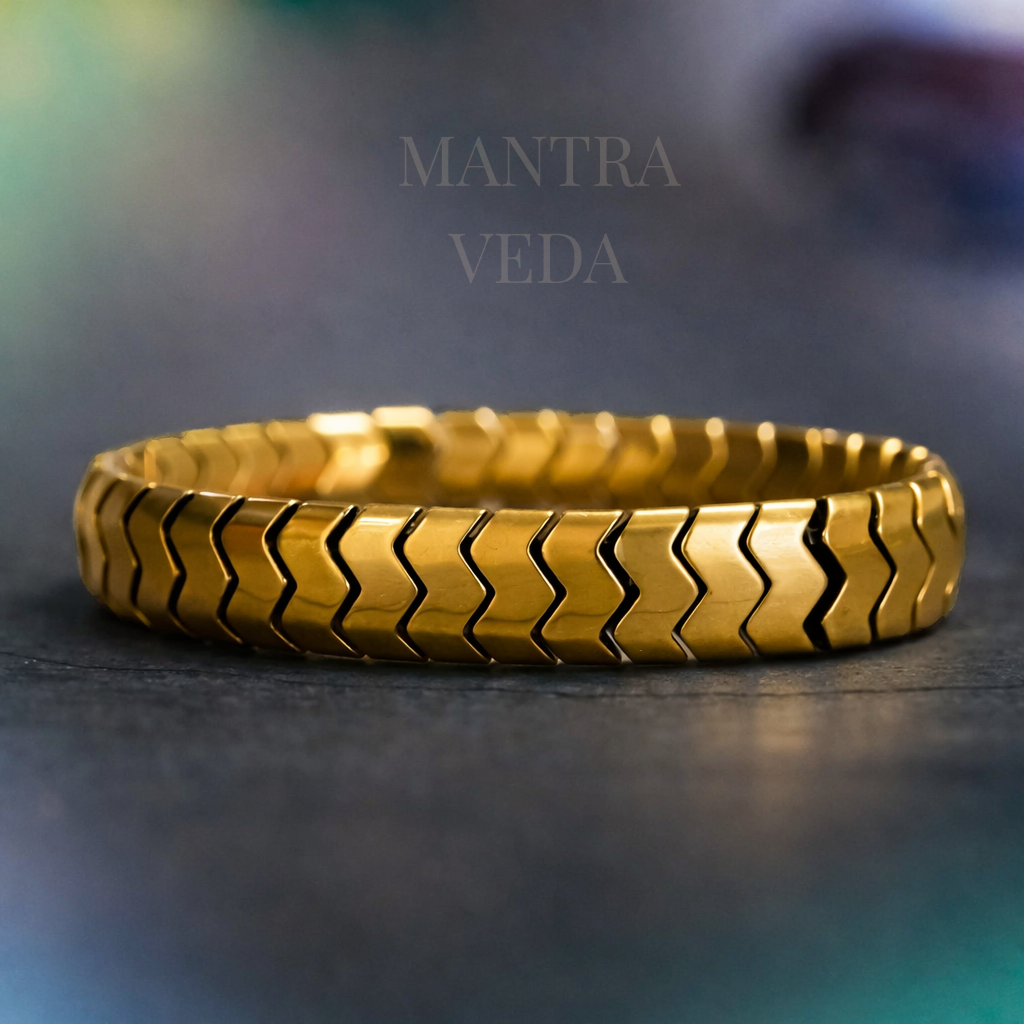 Golden Glow Hematite Band