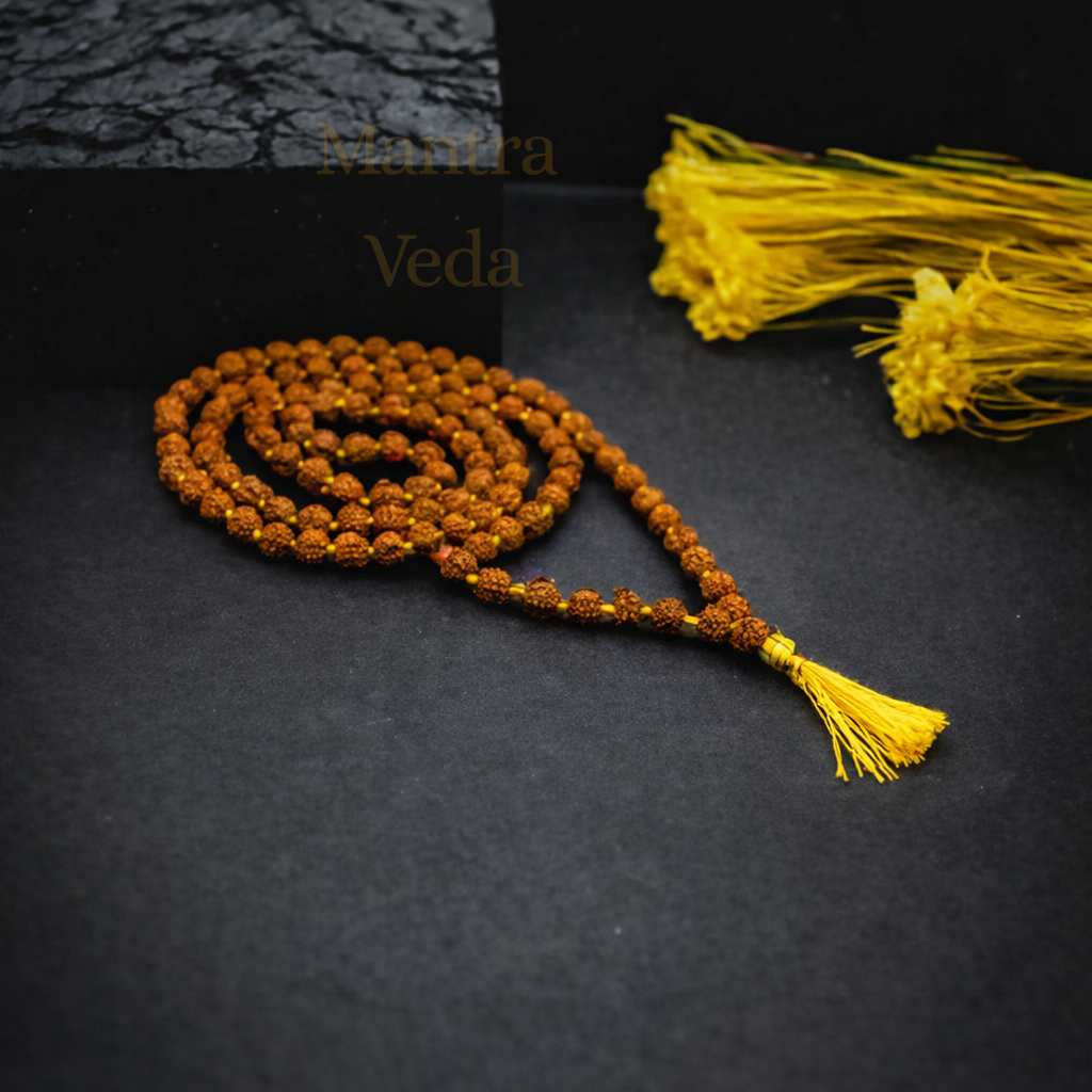 Brown Rudraksha Mala - 108+1 Beads