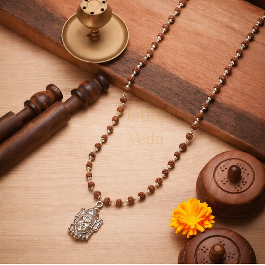 Silver Plated Mahakal Rudraksha Mala