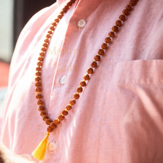 Brown Rudraksha Mala - 108+1 Beads