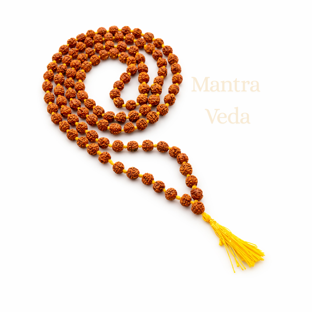 Brown Rudraksha Mala - 108+1 Beads