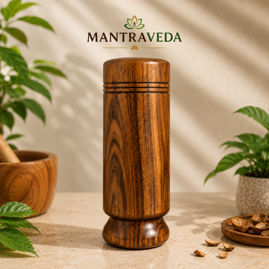 Authentic Ayurvedic Wooden Drinking Glass by Mantraveda